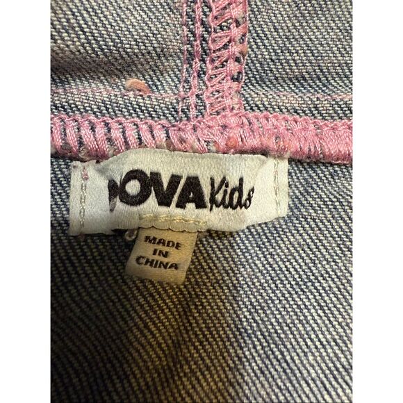 Fashion Nova Kids Girls Mini So Different Denim Jacket Hoodie Pink Size 10 - Picture 11 of 12